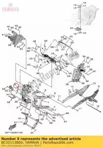 yamaha BC32113B00 amortecedor - Lado inferior