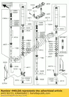 440130153, Kawasaki, horquilla interior, derecha kawasaki kx  f kx450f 450 , Nuevo