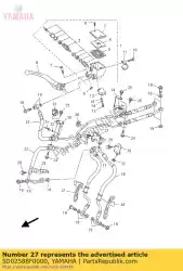 Ici, vous pouvez commander le support, flexible de frein 5 auprès de Yamaha , avec le numéro de pièce 5D02588F0000: