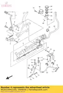 yamaha 90201094G100 arandela, placa (33n) - Lado inferior