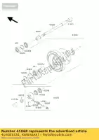 410681376, Kawasaki, Essieu, fr kawasaki en  c vulcan a en500 500 , Nouveau