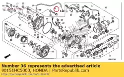 Aquí puede pedir perno, brida, 10x62 de Honda , con el número de pieza 90151HC5000: