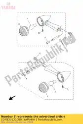 Ici, vous pouvez commander le lentille, clignotant auprès de Yamaha , avec le numéro de pièce 1D7833123000: