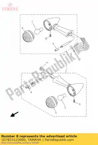 yamaha 1D7833123000 lentille, clignotant - La partie au fond