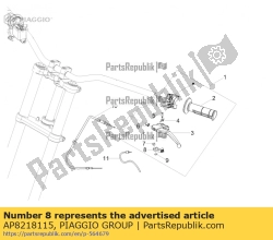 Aprilia AP8218115, Palanca de arranque, OEM: Aprilia AP8218115