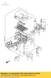 Here you can order the gasket,filter from Suzuki, with part number 1374705H01: