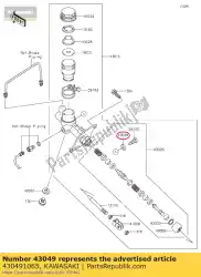 Aquí puede pedir 01 embalaje de Kawasaki , con el número de pieza 430491065: