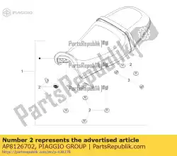 Aquí puede pedir espaciador de goma de Piaggio Group , con el número de pieza AP8126702: