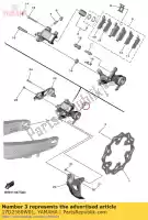 17D2580W01, Yamaha, Conjunto de pinza, trasero yamaha yz250f yz450f 250 450 , Nuevo