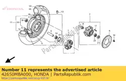 Aqui você pode pedir o nenhuma descrição disponível no momento em Honda , com o número da peça 42650MBA000: