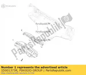 Piaggio Group 1D001373R combinaison de compteurs - La partie au fond