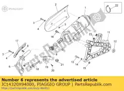 Qui puoi ordinare tubo di scarico da Piaggio Group , con numero parte JC14320X94000: