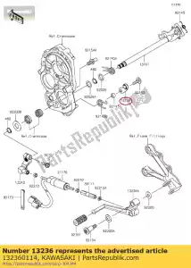 kawasaki 132360114 lever-comp, posizione zx600p7f - Il fondo