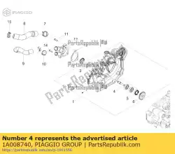 albero pompa h2o april 125 21 van Piaggio Group, met onderdeel nummer 1A008740, bestel je hier online: