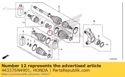 Aquí puede pedir anillo, chasquido de Honda , con el número de pieza 44337SN4901: