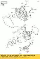 140260103, Kawasaki, couvercle-chaîne klx150cds kawasaki  d tracker 150 2016 2017 2018 2019 2021, Nouveau