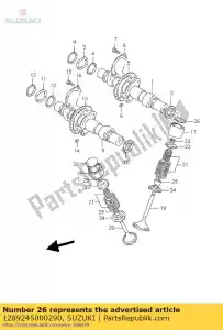 suzuki 1289245000290 shim,tappet 2.9 - Bottom side