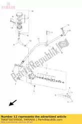 Ici, vous pouvez commander le support, flexible de frein auprès de Yamaha , avec le numéro de pièce 5WXF58750000: