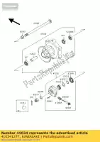 410341277, Kawasaki, tambor-conjunto, freio dianteiro bn125-a1 kawasaki eliminator 125 1998 1999 2000, Novo