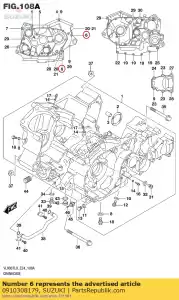 suzuki 0910308179 bolt,8x105 - Bottom side