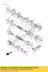 suzuki 2412024F10 arbre, compteur, n - La partie au fond