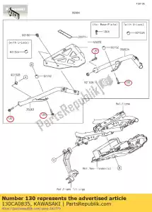 kawasaki 130CA0835 común con brida de perno - Lado inferior