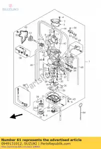 Suzuki 0949131012 jet,main 155 - Bottom side