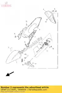 yamaha 5RWF151100PL guardabarros delantero - Lado inferior