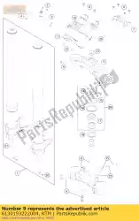 Aquí puede pedir pinza triple inferior cpl. De KTM , con el número de pieza 6130193222004: