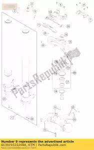 ktm 6130193222004 pinza triple inferior cpl. - Lado inferior