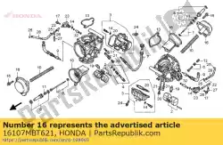 Aquí puede pedir parte superior de Honda , con el número de pieza 16107MBT621:
