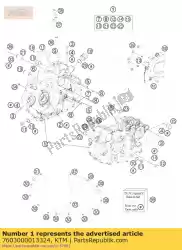 Aqui você pode pedir o caixa do motor cpl. Em KTM , com o número da peça 7603000013324: