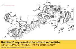 Ici, vous pouvez commander le lentille, l. Clignotant auprès de Honda , avec le numéro de pièce 33451GCM900: