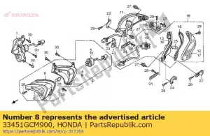 honda 33451GCM900 lente, l. piscador - Lado inferior