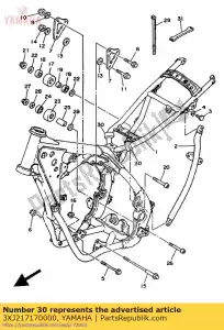 Yamaha 3XJ217170000 damper, side cover - Bottom side