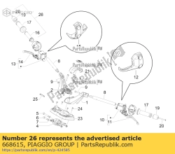 Aprilia 668615, Complet de commande à droite avec abs accélérateur, OEM: Aprilia 668615