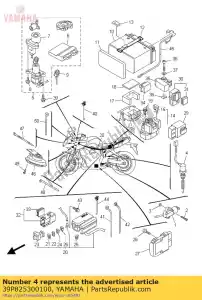 yamaha 39P825300100 conjunto interruptor de parada - Lado inferior