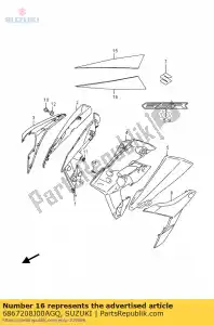 Suzuki 6867208J00AGQ striping - Bottom side