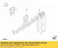 61131372524, BMW, zekering - 7,5a bmw   650 750 800 1000 1100 1150 1984 1985 1986 1987 1988 1989 1990 1991 1992 1993 1994 1995 1996 1997 1998 1999 2000 2001 2002 2003 2004 2005 2006, Nieuw