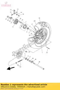 yamaha 5RS253110000 buje trasero - Lado inferior