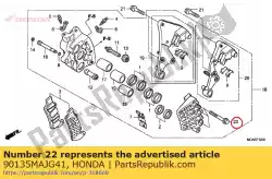 Aqui você pode pedir o parafuso, flange, 8x45 em Honda , com o número da peça 90135MAJG41: