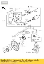 Here you can order the wire-lead,starter motor from Kawasaki, with part number 260110044: