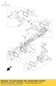 yamaha 4VPH33110000 lamp, knipperlicht - Onderkant