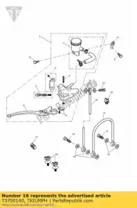 triumph T3700140 clipe duplo - Lado inferior