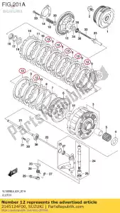 suzuki 2145124F00 plate,clutch dr - Bottom side