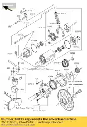 Qui puoi ordinare conduttore vn1600-d1h da Kawasaki , con numero parte 260110081: