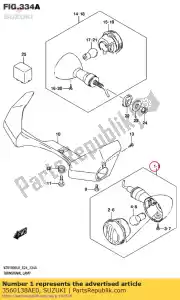 Suzuki 3560138AE0 lamp, voorkant - Onderkant