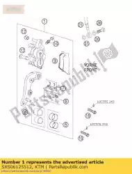 remklauw voorzijde brembo 06 van KTM, met onderdeel nummer SXS06125512, bestel je hier online: