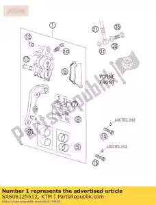 ktm SXS06125512 remklauw voorzijde brembo 06 - Onderkant