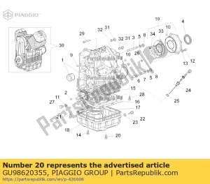 aprilia GU98620355 ?ruba m6x60 - Dół